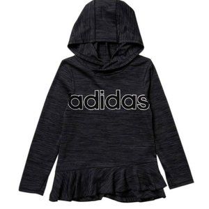 Adidas Ruffled Melange Long Sleeve Hooded Top 2T